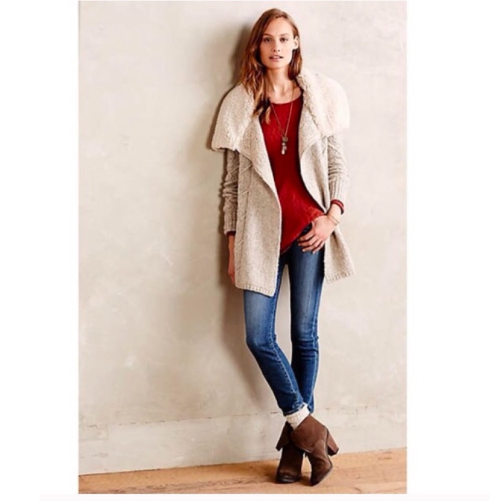 Anthropologie Bondurant Sherpa Cardigan